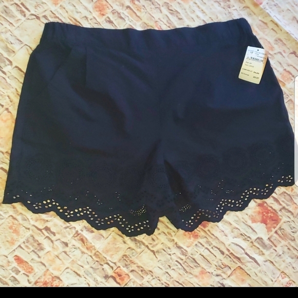 Joe Fresh Pants - Shorts Lace Trim Black Large NWT